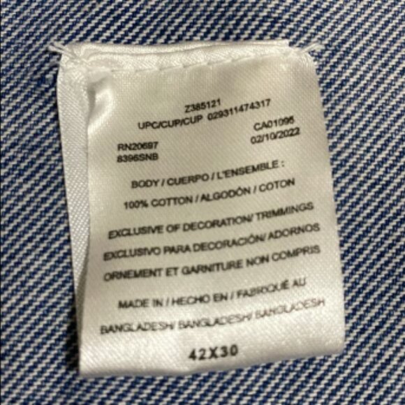 DICKIES Men’s Indigo Bib Overalls Carpenter's Blue Denim Jeans Size 42x30 - Picture 9 of 9